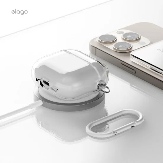Elago Airpods 4 Silicone Hang Case - Clear